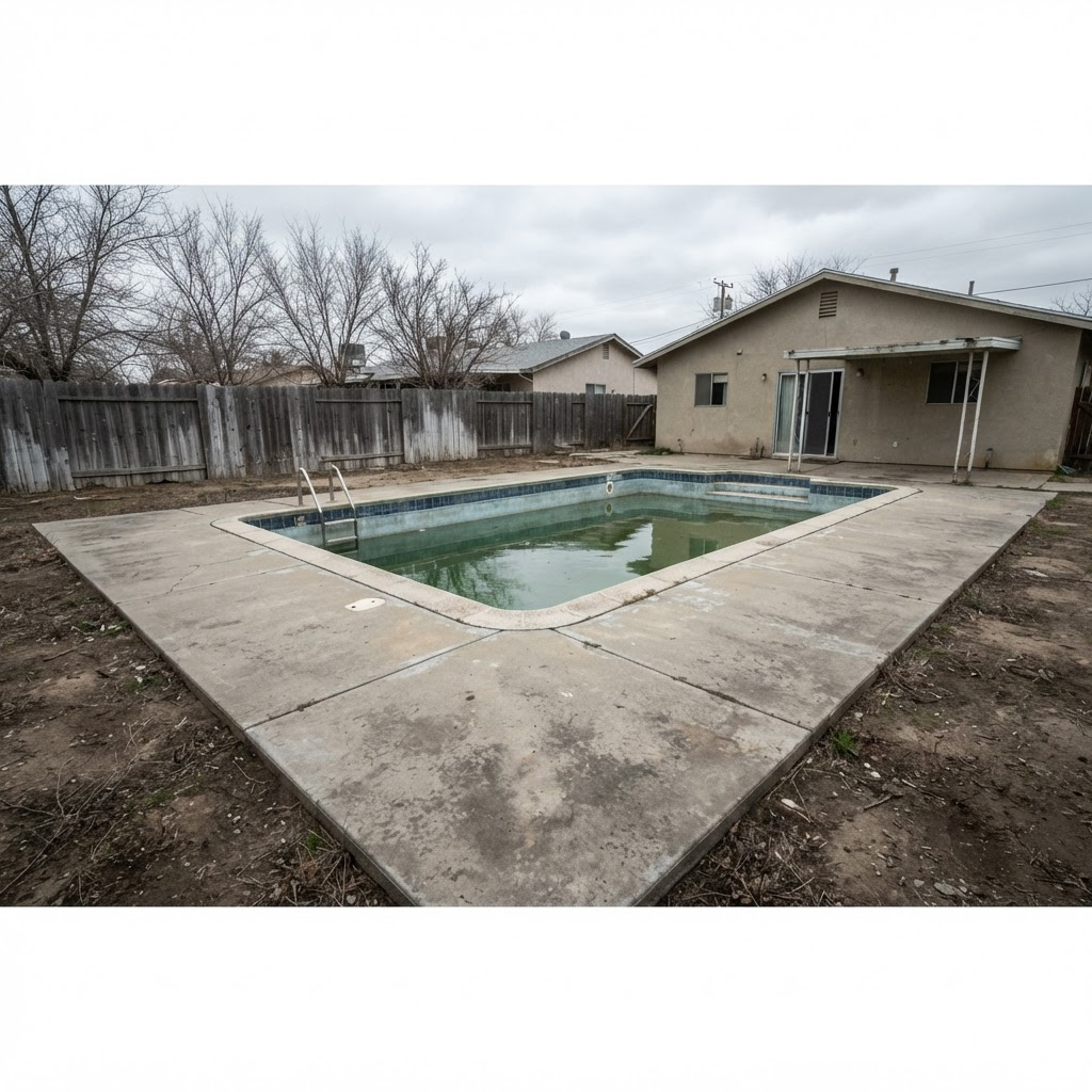 Mediterranean Pool Area — before